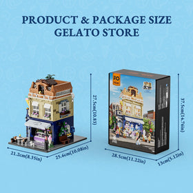 FUNWHOLE Gelato Store tri-fold design allows flexible layouts.
