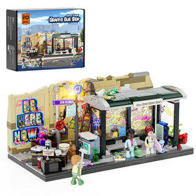 FUNWHOLE Graffiti Bus Stop module top view highlights modular display potential