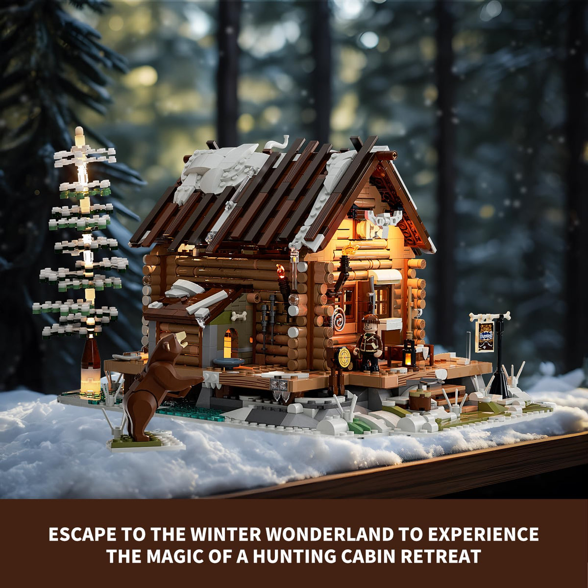 FunWHOLE Hunting Cabin removable roof enables easy interior access