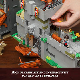 FUNWHOLE torches and lighting points illuminate the medieval scene