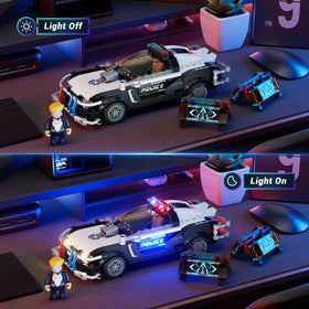 FUNWHOLE police car barricades and damaged parts expand dramatic chase scenes.