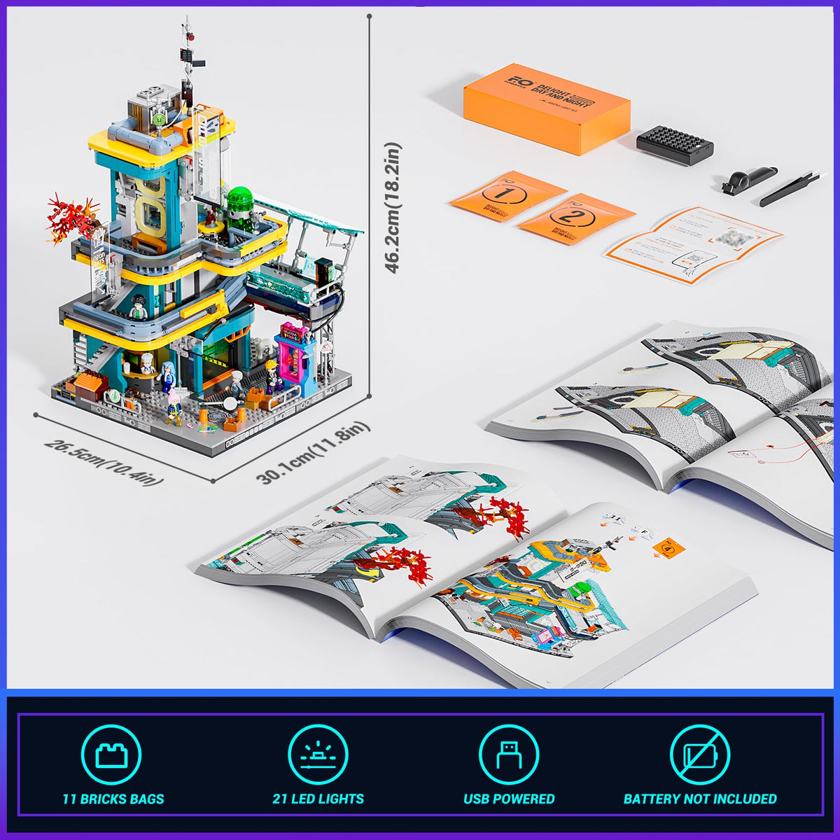 FunWhole Police Car Set demonstrates power supply integration for extended layouts