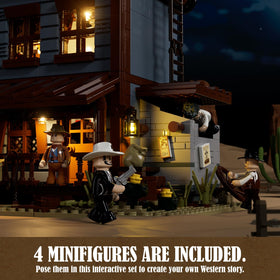 Funwhole Sheriff's Office oil lamps illuminate vintage-style rooms