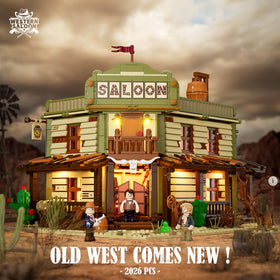 FunWhole Western-Saloon bat doors detail enhances realism on desk or shelf.