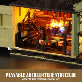 FunWhole Western-Saloon display-ready set makes a striking centerpiece.