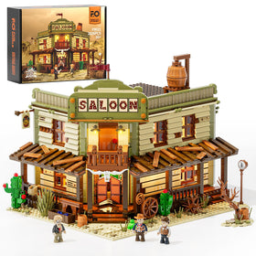 FunWhole Western-Saloon LED Build Set lights an authentic Old West display.