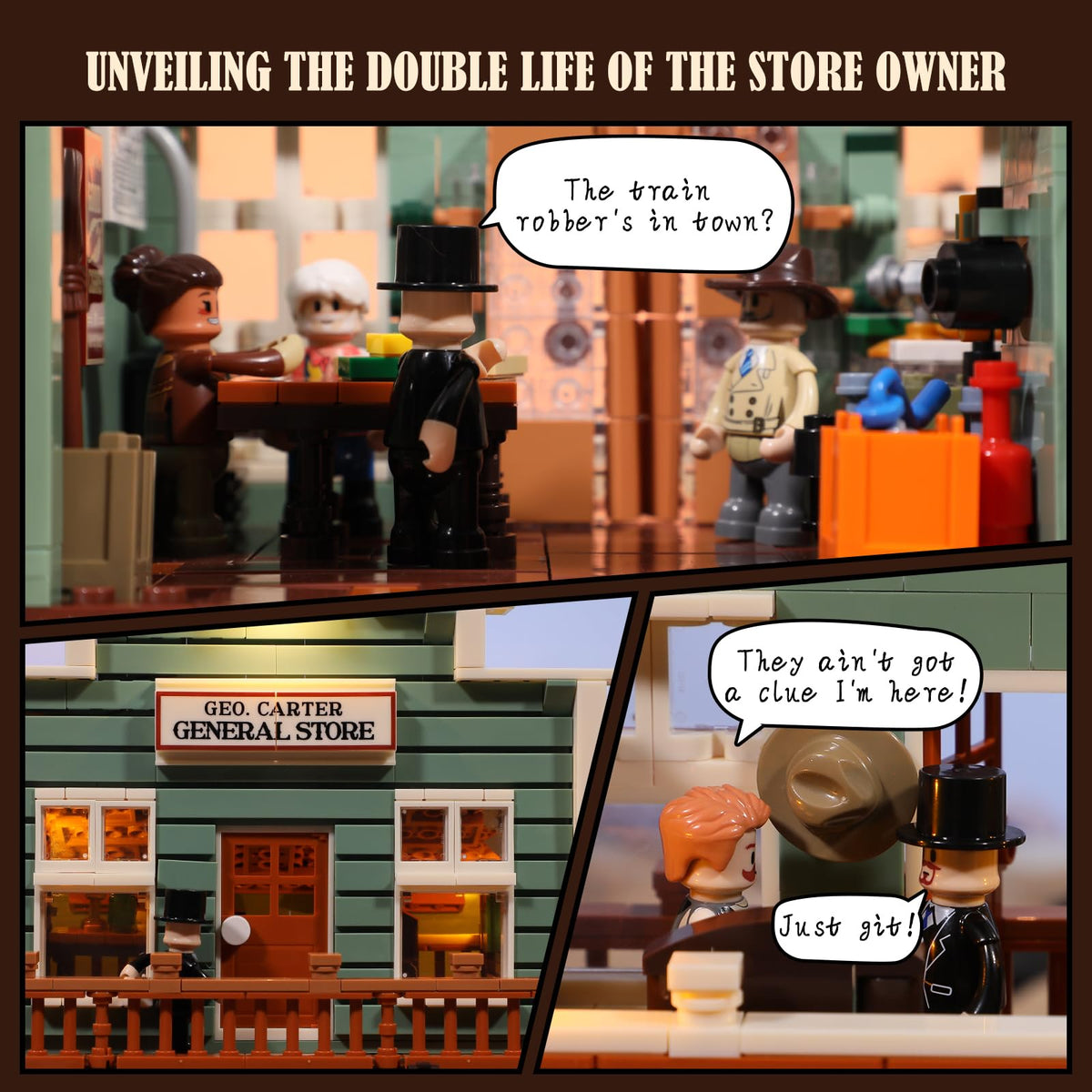 FUNWHOLE town residents figures inspire diverse Western storytelling scenes