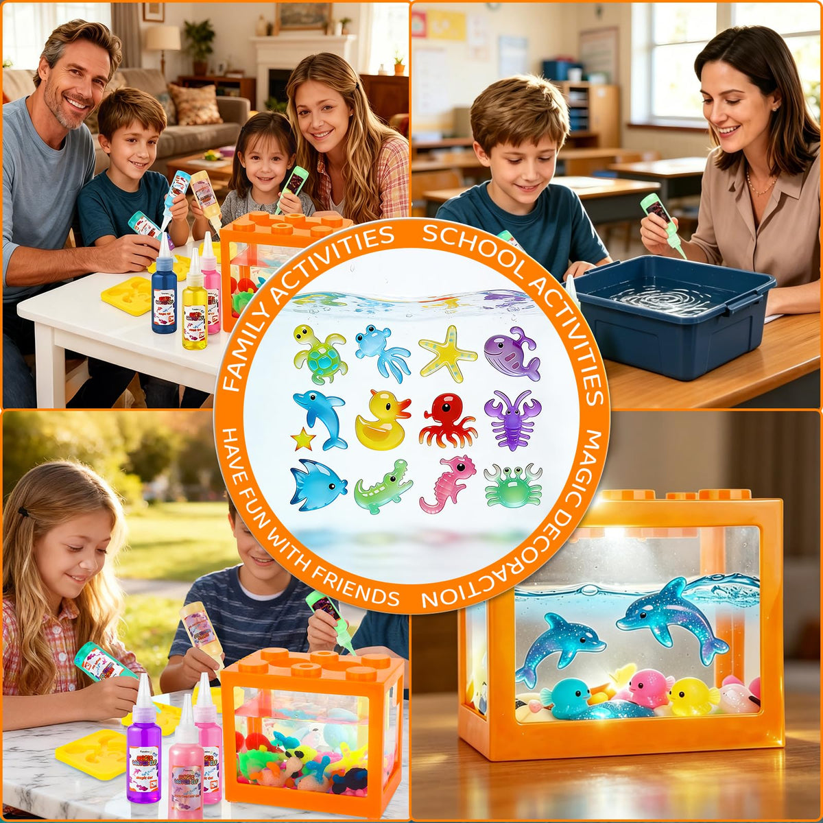 Funwins cleanup friendly kit with storage bucket for quick organization.