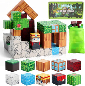 FUNYKICH magnetic blocks in bright colors promote creative STEM play.