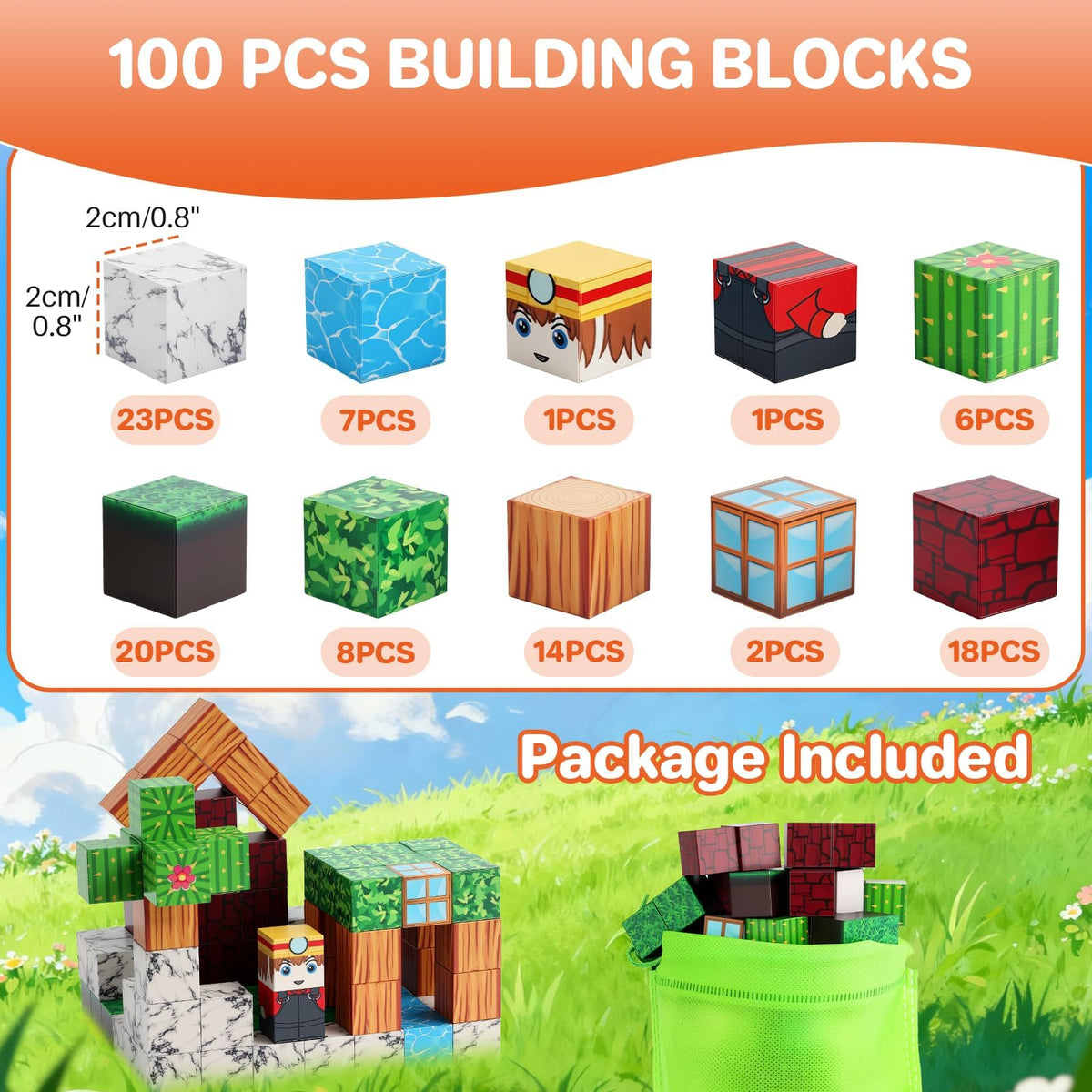 FUNYKICH colorful magnetic cubes stacked into a tower to boost spatial skills.