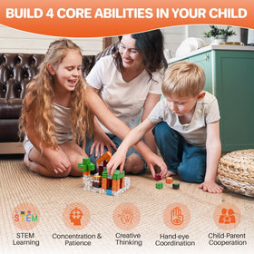 FUNYKICH safe ABS plastic magnets prevent scattering during play.