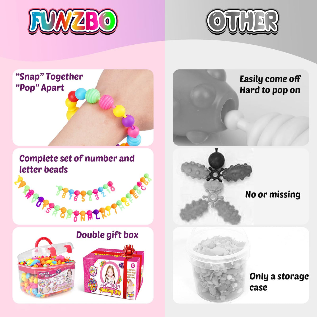 FUNZBO 520+ storage case keeps beads organized between projects.