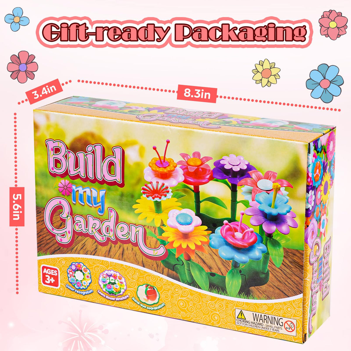 FUNZBO 99pcs set for creating versatile flower garden scenes