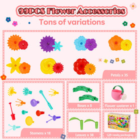 FUNZBO bright color flower parts in a mix-and-match setup