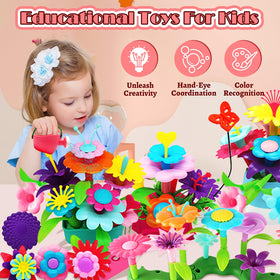 FUNZBO kids building play time with flower garden set