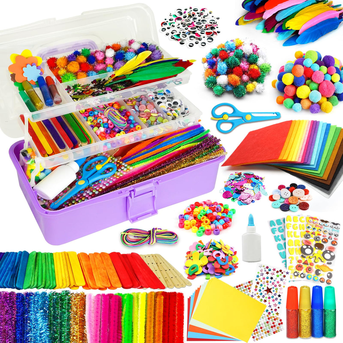 FUNZBO Mother's Day crafts kit—open package showing all-in-one supplies for kids.