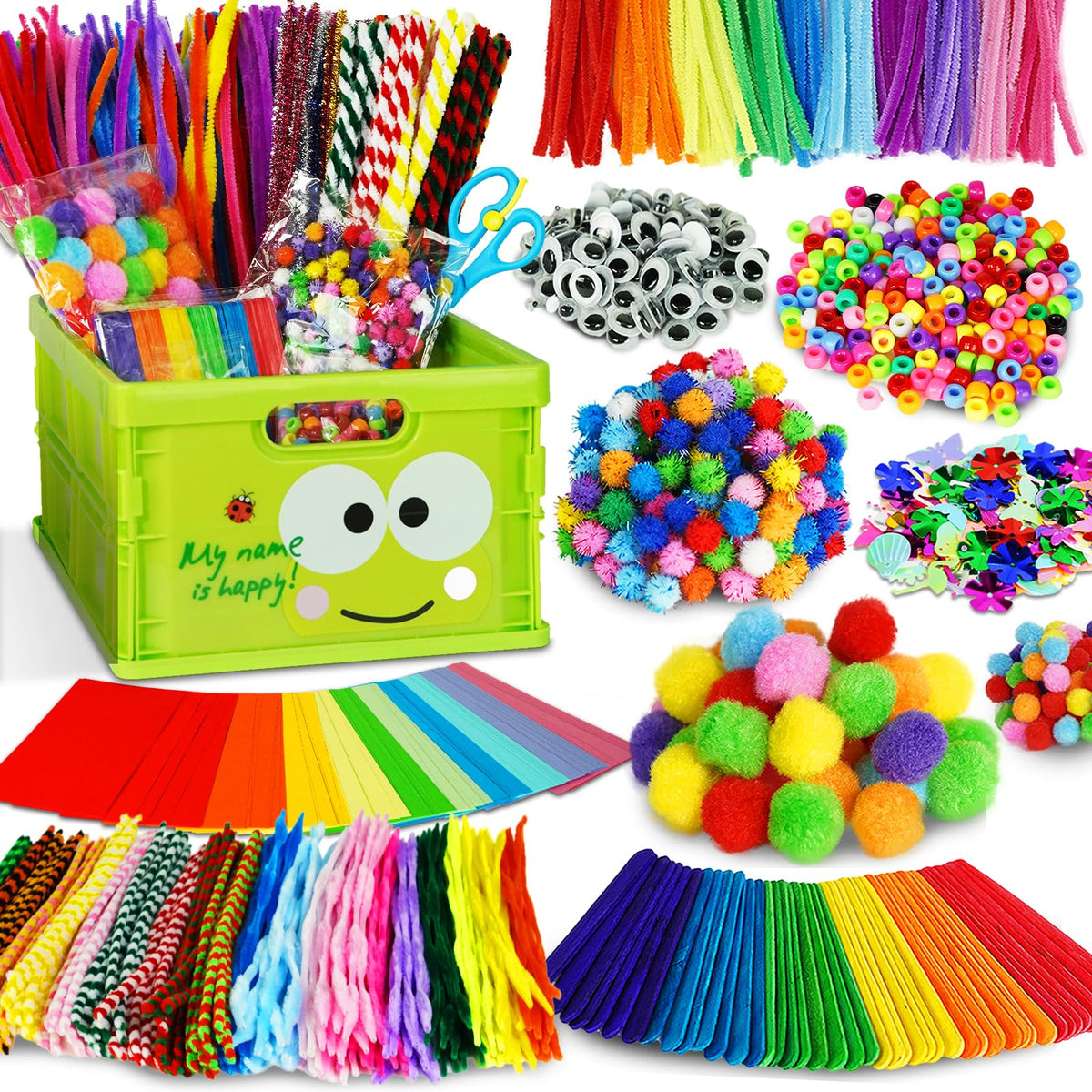 FUNZBO Mother's Day craft kit with glue sticks for quick, kid-friendly projects.