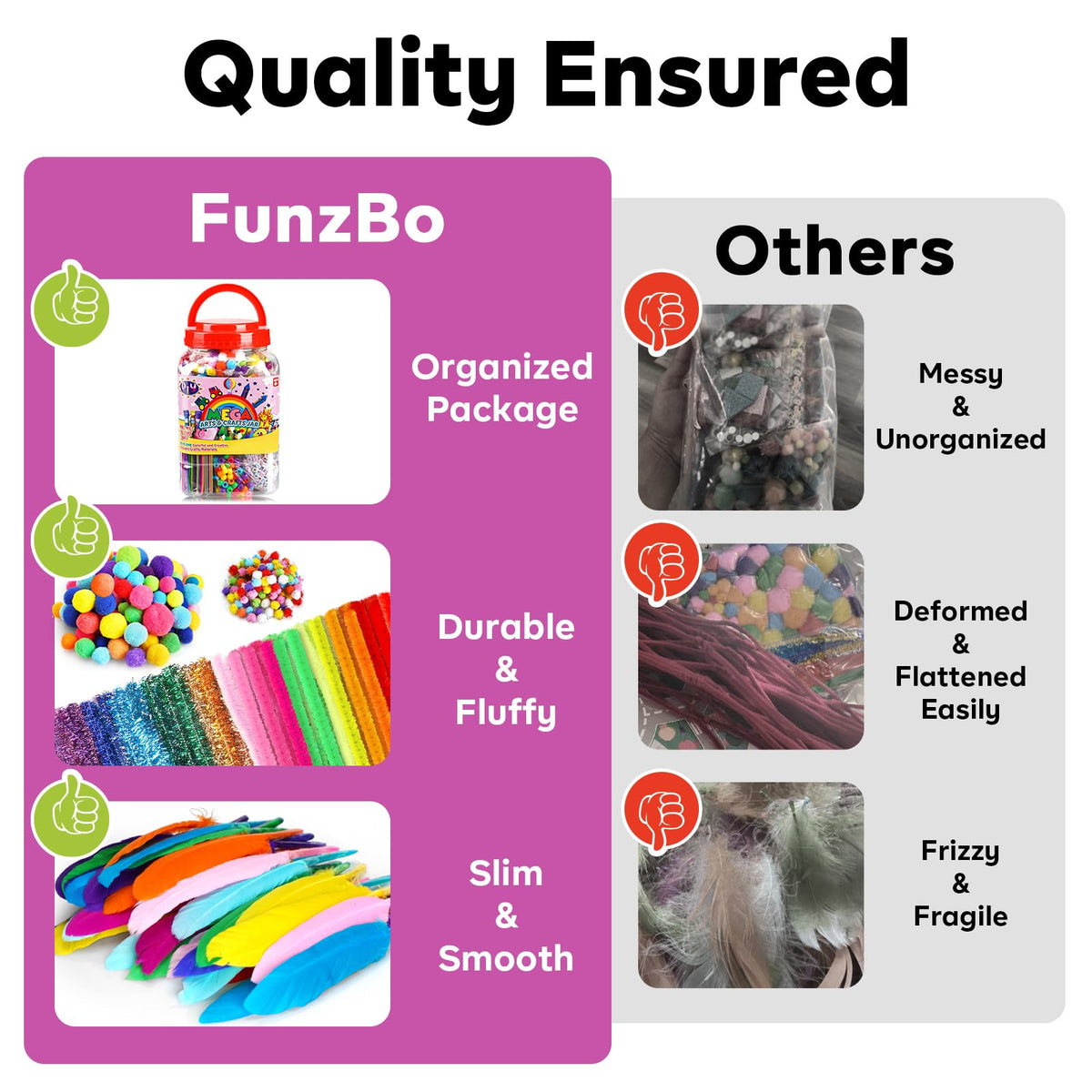 FUNZBO popsicle sticks provide sturdy bases for kid-made crafts.