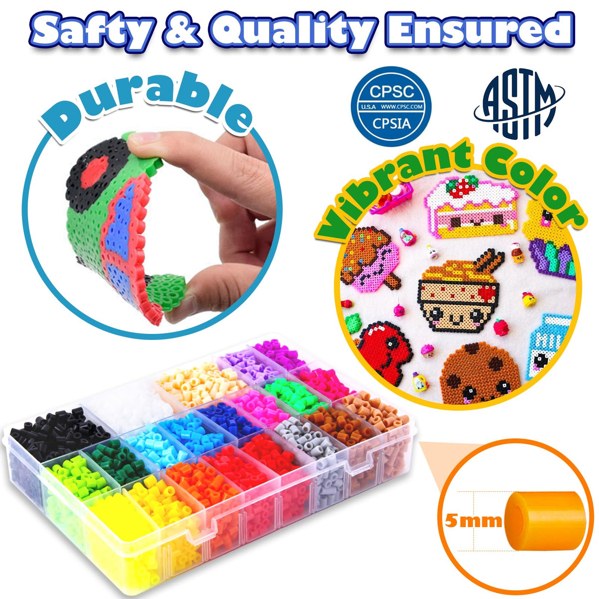 FUNZBO pattern booklet inspires kids to design new fuse bead art.