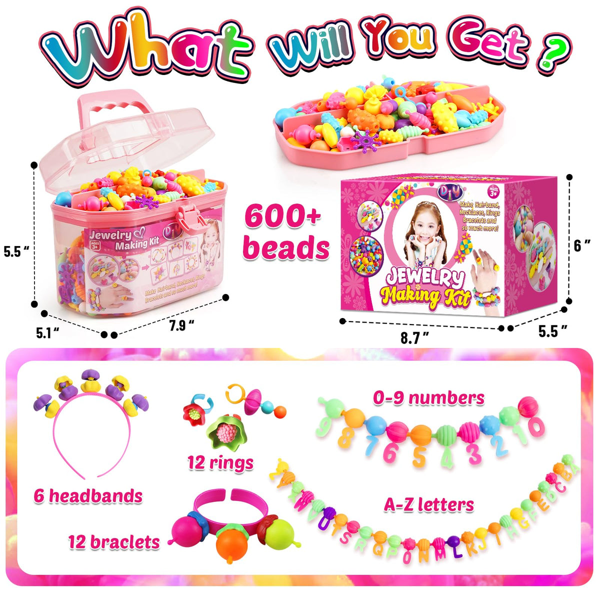 FUNZBO pop beads bracelet design encourages personalized wearable art for kids.