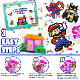 FUNZBO precision tweezers help place beads accurately for neat results.