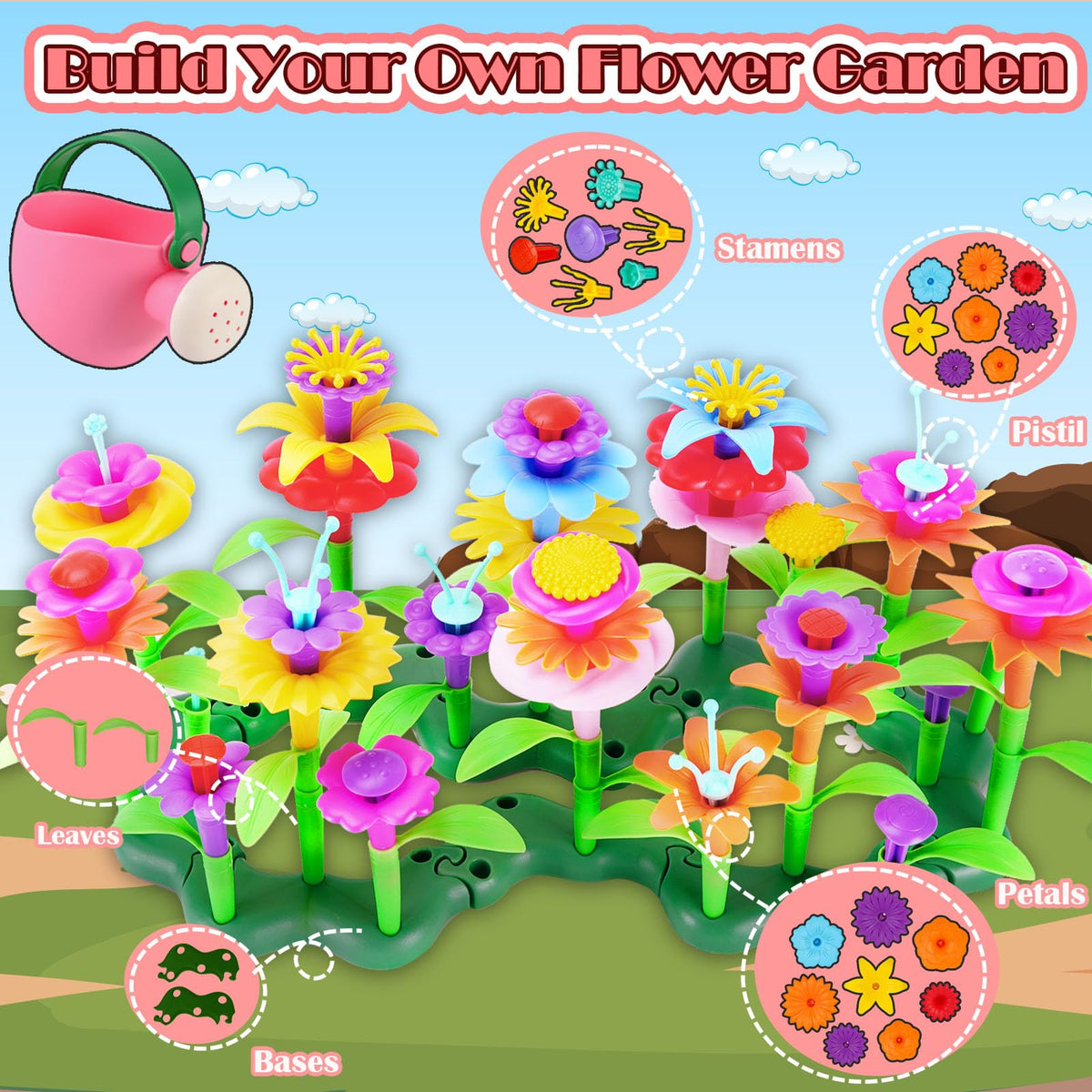 FUNZBO safe BPA-free material used in flower garden pieces