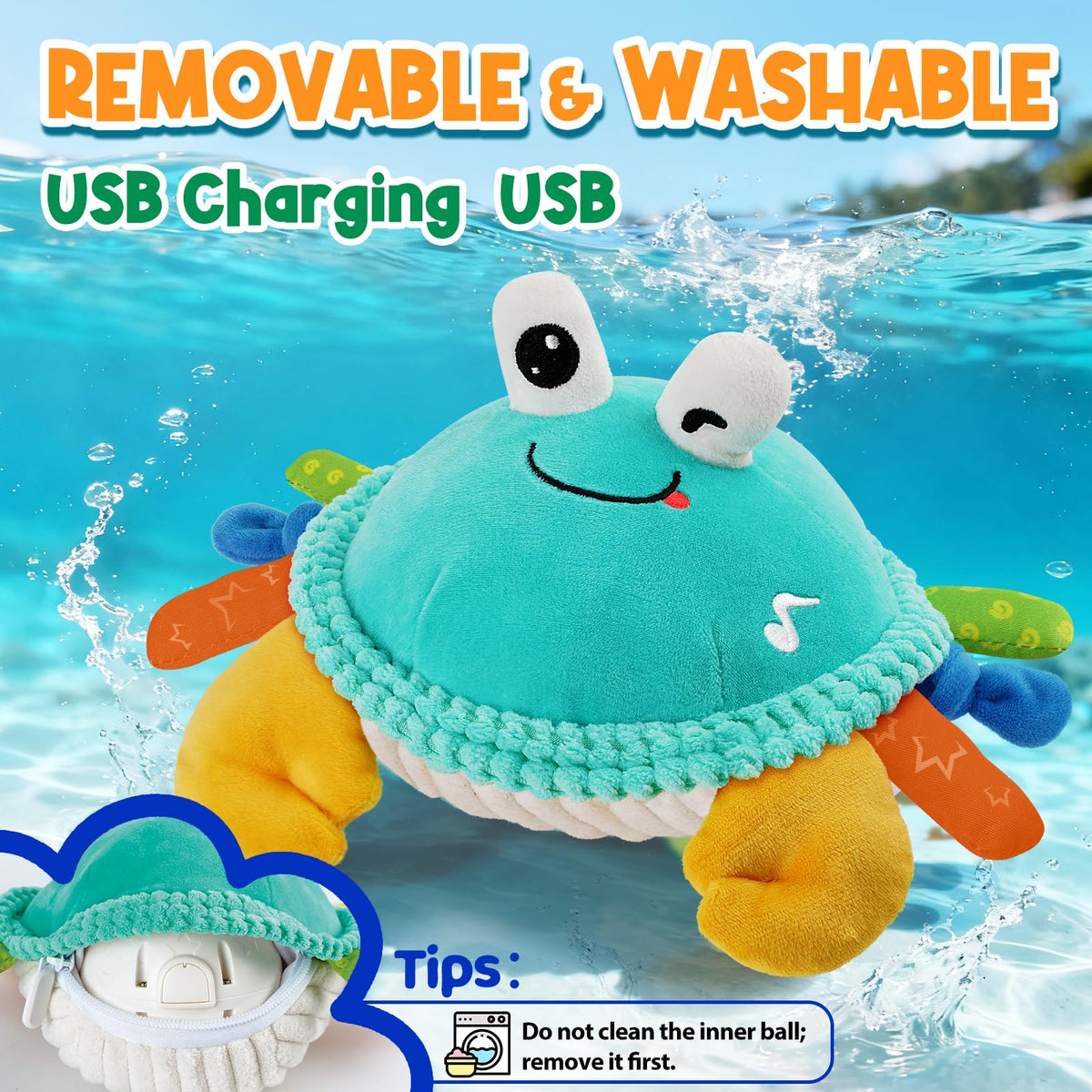 FUNZBO soft plush safe crab offers gentle hugs and comforting companionship.