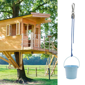 FUQUN heavy-duty iron bucket keeps all parts organized during play.