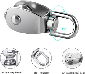 Carabiners and pulleys enable safe transfers with the FUQUN system.