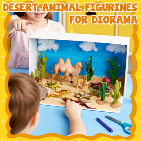 Furjane black spider figurine introduces dramatic desert ambiance.