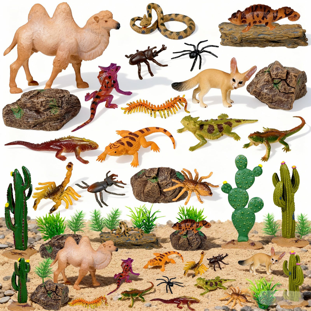 Furjane desert camel figurine for diorama realism and display.