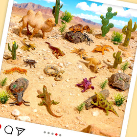 Furjane desert frilled lizard figurine brings exotic texture to displays.