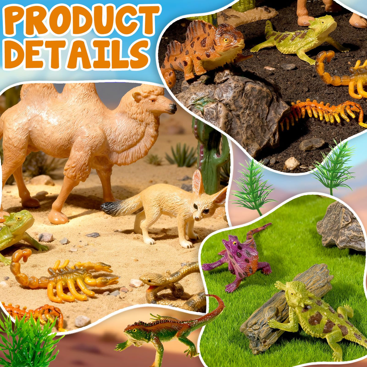 Furjane desert rattlesnake figurine adds dynamic desert action to scenes.