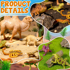 Furjane desert rattlesnake figurine adds dynamic desert action to scenes.