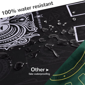 Spacious FURUISEN surface supports multiple players around a table.