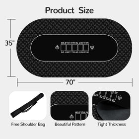 FURUISEN slip-resistant rubber base secures the mat during fast-paced play.