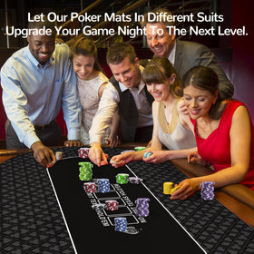 FURUISEN waterproof poker mat keeps your table dry during drinks and snacks.