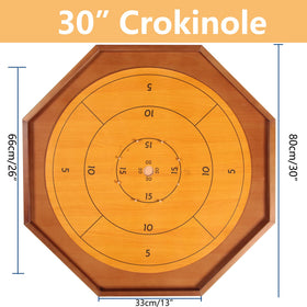 FURUISEN wooden crokinole board closeup finish showcases durable construction for years of use.