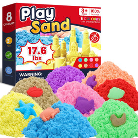 FURWEY 8-color sensory sand packaging for mixed, colorful play.