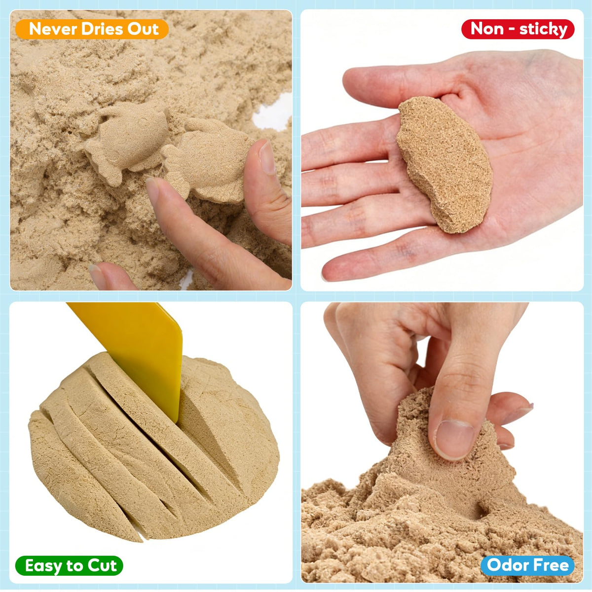 FURWEY reusable sand won't dry out, ideal for ongoing play and classroom use