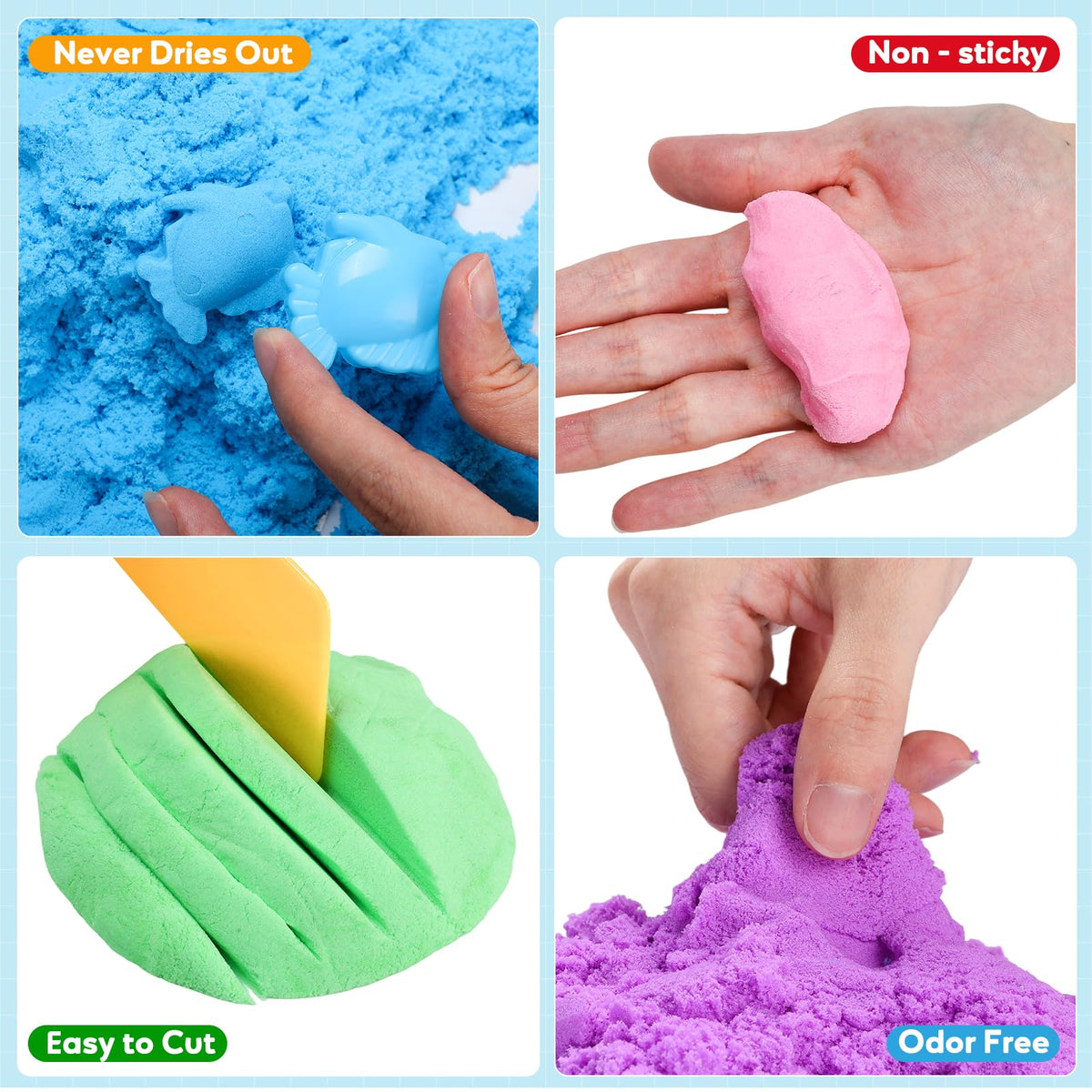 FURWEY sensory sand color mixing encourages creativity and color exploration.