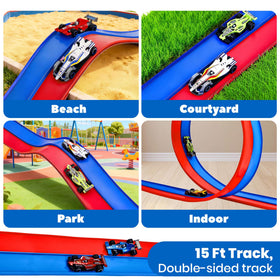 FUTESI creative motor skills toy encourages imaginative racing sessions.