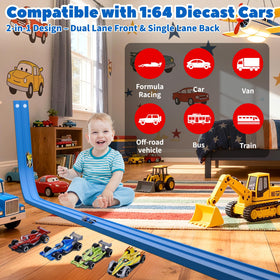 FUTESI double-sided racetrack enabling two-player or solo racing
