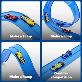 FUTESI portable roll-up track ideal for travel and on-the-go play