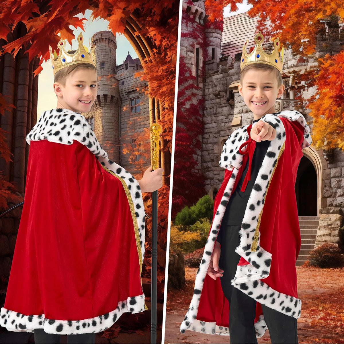 FUUNTATO embroidery and gold trim highlight detailed craftsmanship for medieval style.