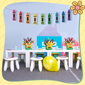 Fuutreo double-sided crayon cutouts maximize visibility from every angle