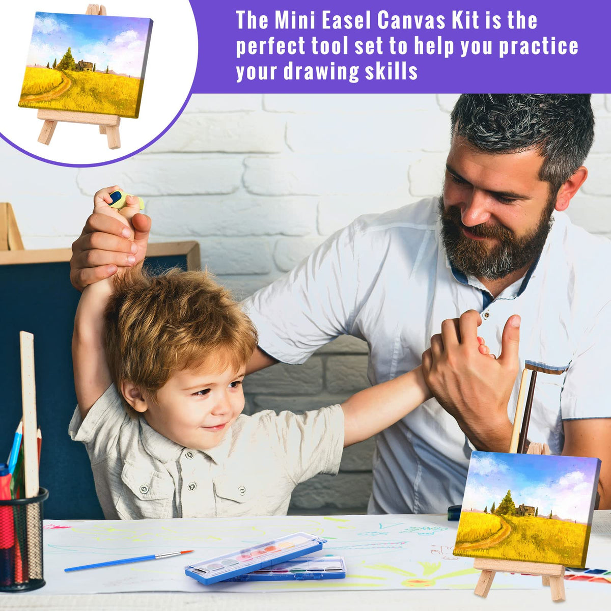 Fuutreo washable watercolor paints, easy cleanup for families