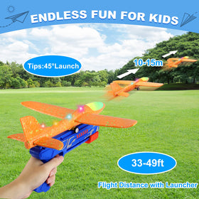 Fuwidvia 3-pack green glider plane with launcher supports active, social outdoor fun.