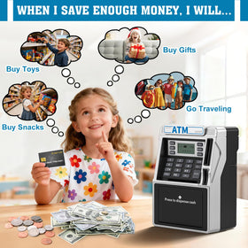 Fuwidvia ATM Piggy Bank rechargeable battery keeps playtime uninterrupted during sessions.