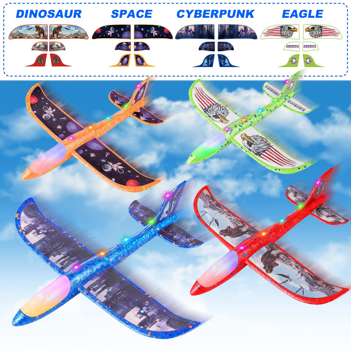 Fuwidvia foam plane red launcher designed for safe daytime adventures.